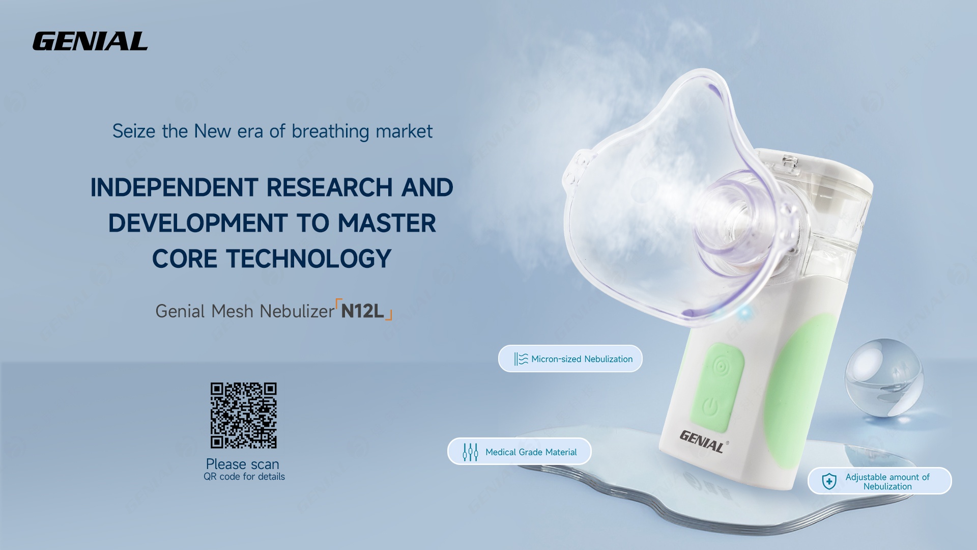Portable mesh nebulizer for home respiratory care
